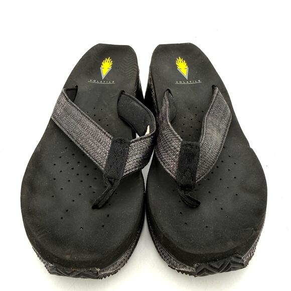 Volatile Island Platform Wedge Thong Flip Flop Sandals Size 7 - Picture 4 of 8